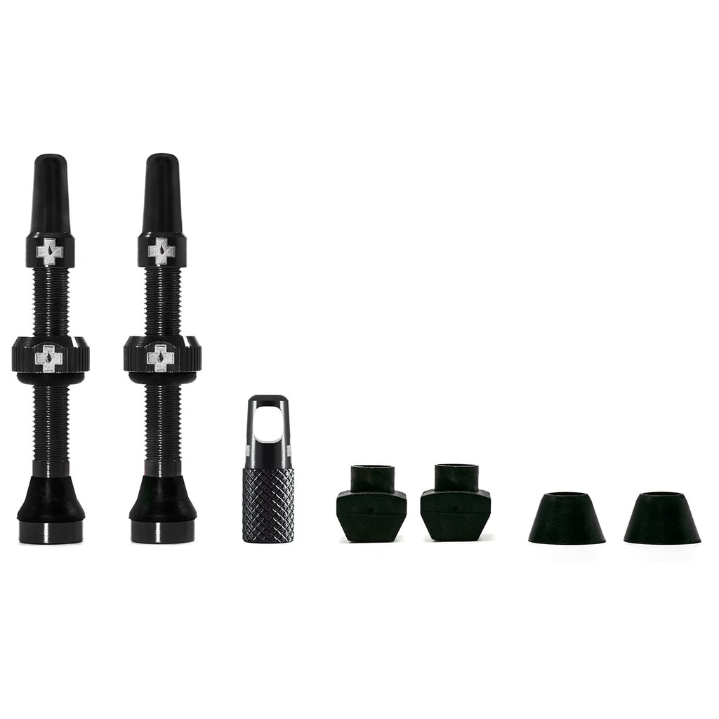 Muc Off Black Tubeless Presta Valves, 44mm - Premium No Leak Bicycle Valves with Integrated Valve Core Removal Tool - BeesActive Australia