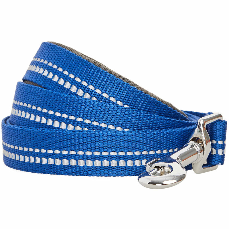 Blueberry Pet 8 Colors 3M Reflective Dog Leashes in Pastel Color with Neoprene Padded Handle 5' * 3/4" (Pack of 1) Navy - BeesActive Australia
