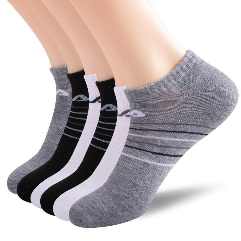 Fila mens Striped Half Cushion No Show Socks One Size Multi (6 Pack) - BeesActive Australia