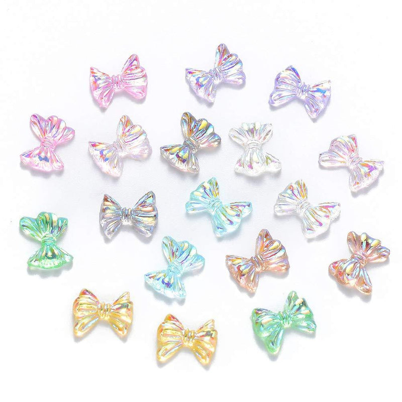 FASHEWELRY 50Pcs AB Color Gummy Bowknot Cabochons 9x11x3mm Resin Flatback Bow Cabochon Charms for DIY Brooch Nail Art Decoration Mobile Phone Case Accessories Bowknot-9x11x3mm-50Pcs - BeesActive Australia