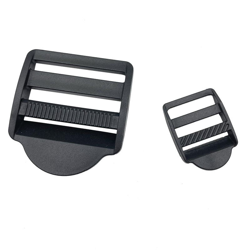 Plastic Ladder Slider - Tension Locks Adjustable Buckle Black For Webbing Backpack Belt Straps Camping Suitcase (50mm) Q089 50mm - BeesActive Australia