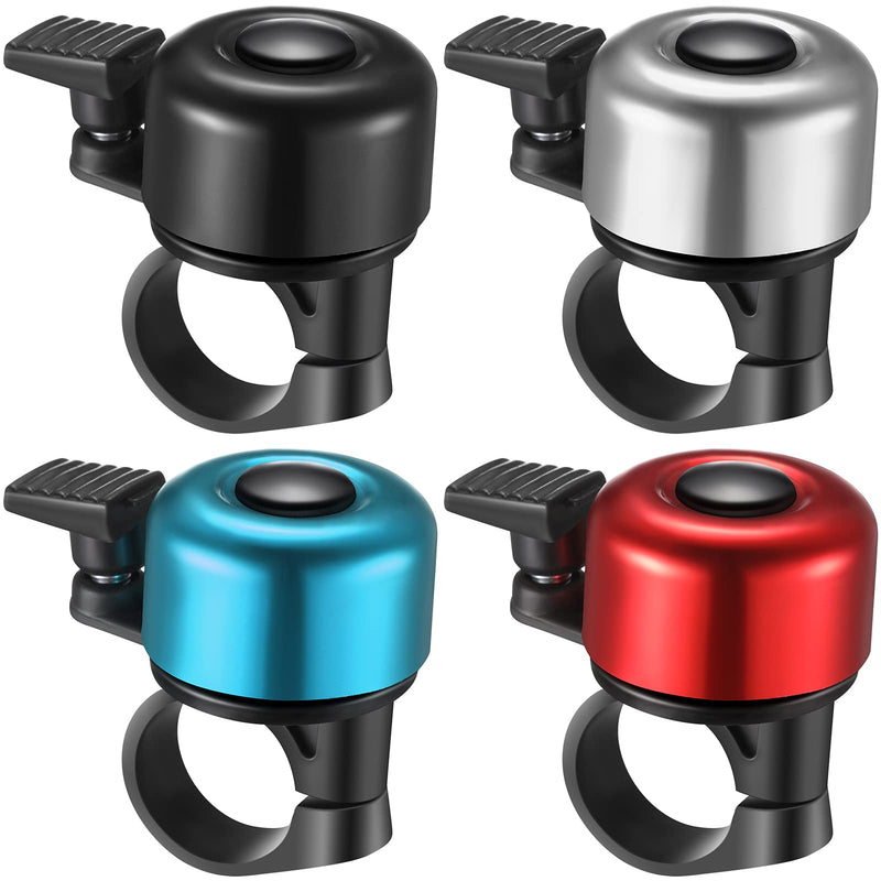 HESTYA 4 Pieces Bike Bell, Aluminum Bicycle Bell Loud Crisp Clear Bike Bell Road Mountain Bike Ring Bell with Screwdriver for Adults Kids Boys Girls - BeesActive Australia