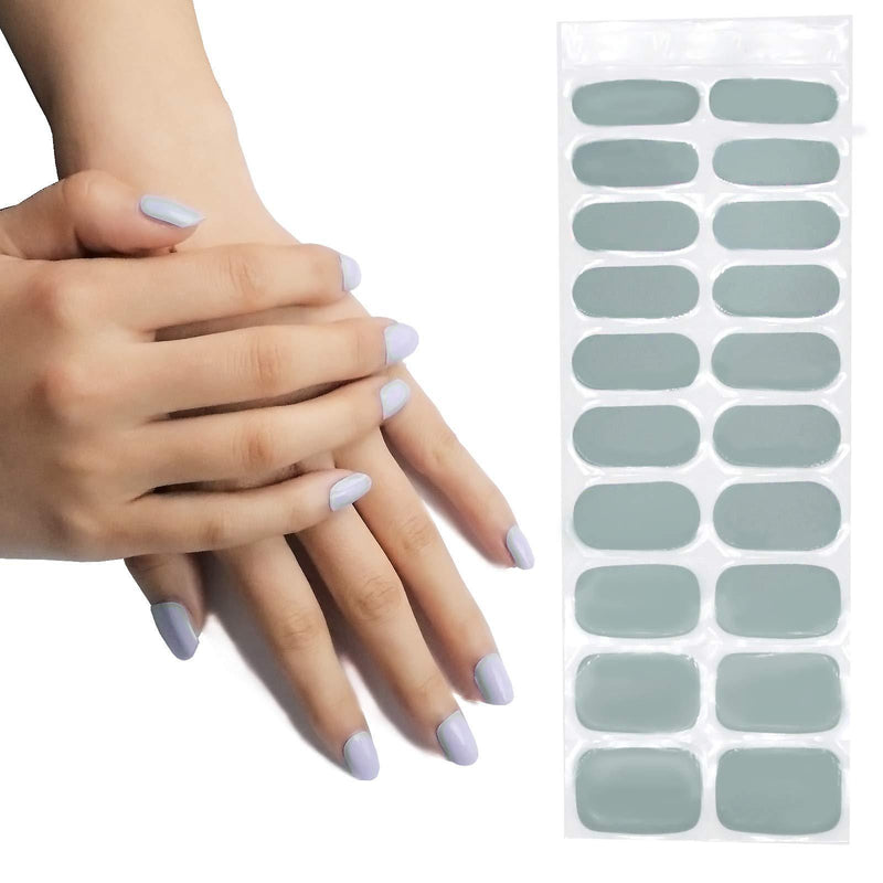 Semi Cured Gel Nail - 20 Stickers Nail Gel Polish Strips - No Chip Gel Nail Stickers for Women, Brighter, Stabler and Long Lasting, Idea Gift for Yourself , Sisters, Mothers Gray Gel Nail - Ultimate - BeesActive Australia