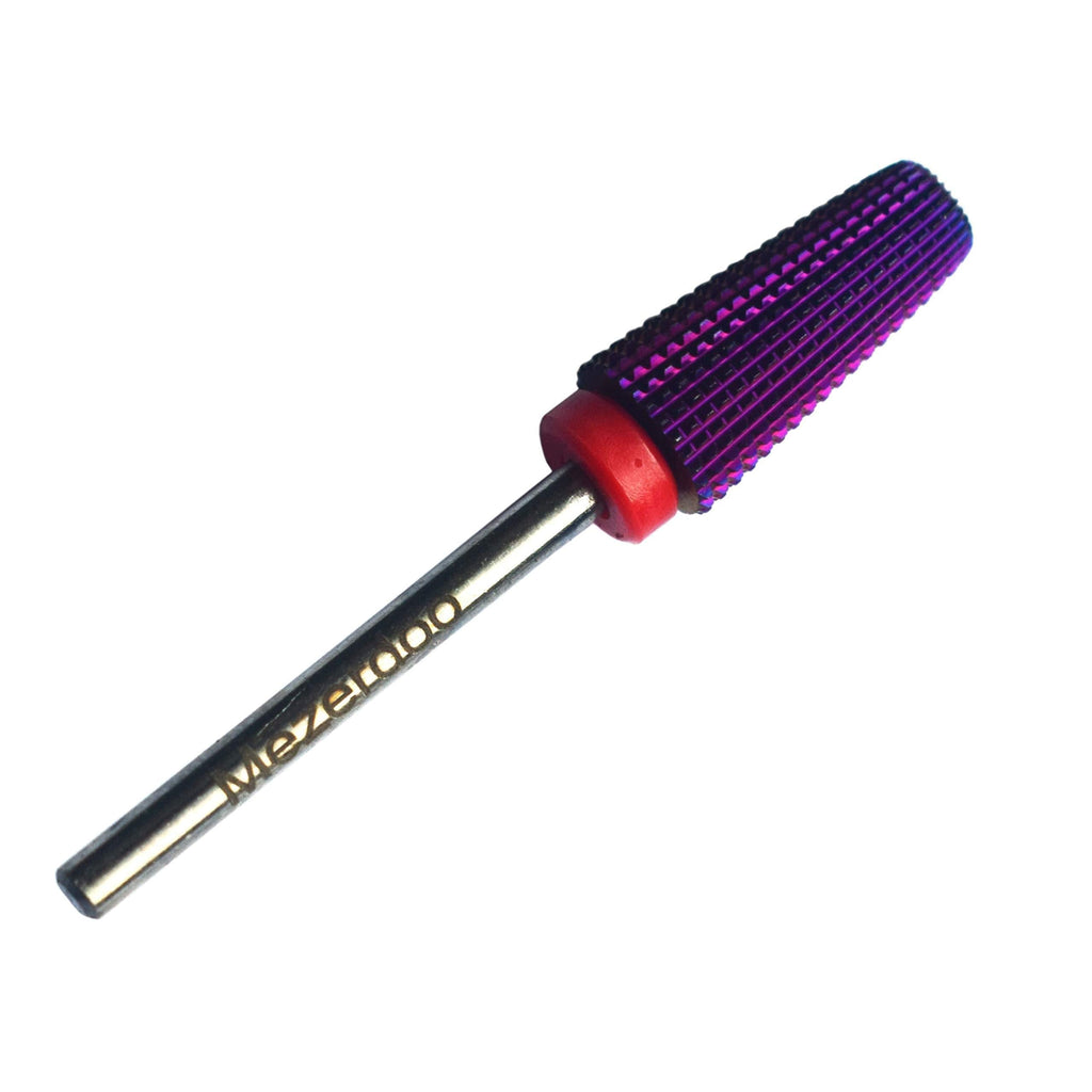 Purple Fine Nail Carbide 5 in 1 Nail Drill Bit - Two Way Rotate use for Both Left and Right Handed - Fast remove Acrylic or Hard Gel - 3/32" Shank - Manicure, Nail Art, Drill Machine 1pcs Fine - BeesActive Australia