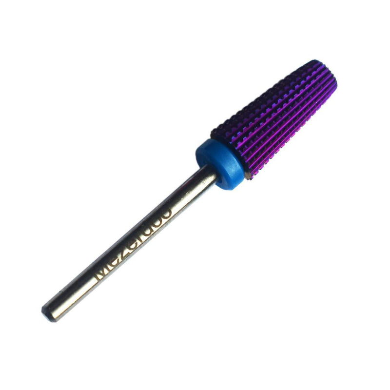 5 in 1 Tapered Carbide Nail Drill Bits With Cut 3/32" Two-Way Purple Tungsten Carbide Bit Drill Both Left and Right Handed Accessories Milling For Manicure 1pcs Medium - BeesActive Australia