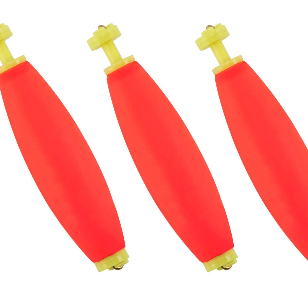 Dr.Fish 10pcs Snap on Fishing Bobber Unweighted EVA Foam Spring Push Button Float Cigar Float Oval Strike Lndicator Fishing Gear Supplies Cigar Float-Red 2-1/2" - BeesActive Australia