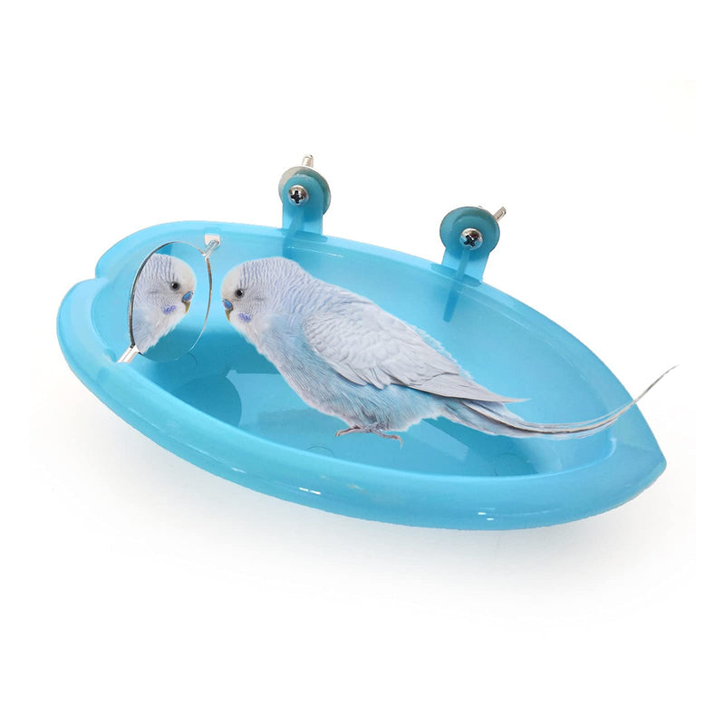 chenchen Mirrored Bird Bathroom, Bird Bathing Box for Small Parrots, Parakeets, Canaries and African Grey Parrots, Bathtub Bird Shower Accessories 7.4x3.9x1.4inch - BeesActive Australia
