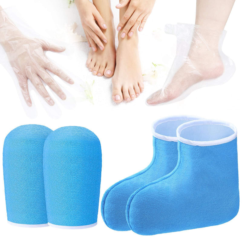 204 Piece Paraffin Wax Bath Set Paraffin Wax Mitts with Paraffin Wax Bath Liners Wax Gloves and Booties, Plastic Paraffin Bath Bags Wax Bath Hand Mitts Terry Cloth Mitts Booties Paraffin Wax Foot Mitt - BeesActive Australia