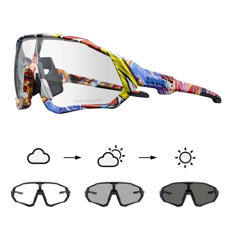 KAPVOE Cycling Glasses Men Photochromic Sunglasses Women MTB Mountain Bike Bicycle A01 - BeesActive Australia