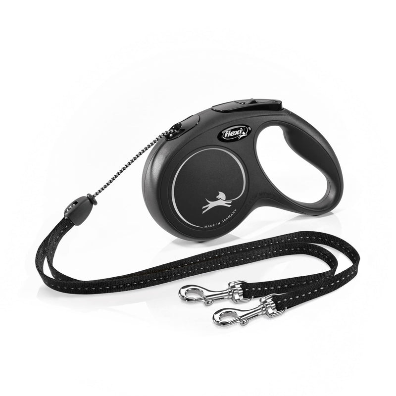 FLEXI 25210854: Classic Duo Cord Dog Leash, Blk 18 Lbs 16Ft - BeesActive Australia