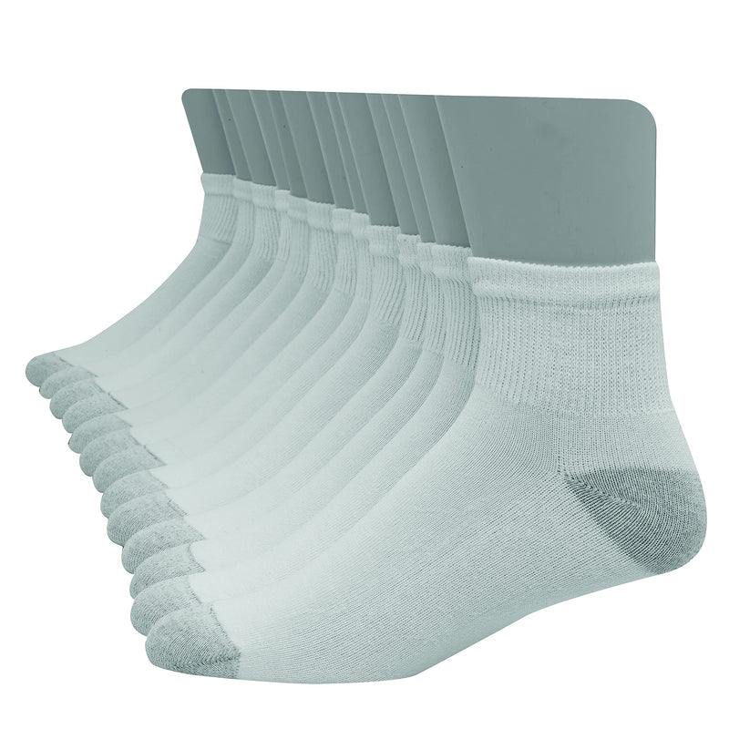 Hanes Ultimate mens Freshiq Cool Comfort Reinforced Ankle Socks, 12-pair Pack 6-12 White - BeesActive Australia