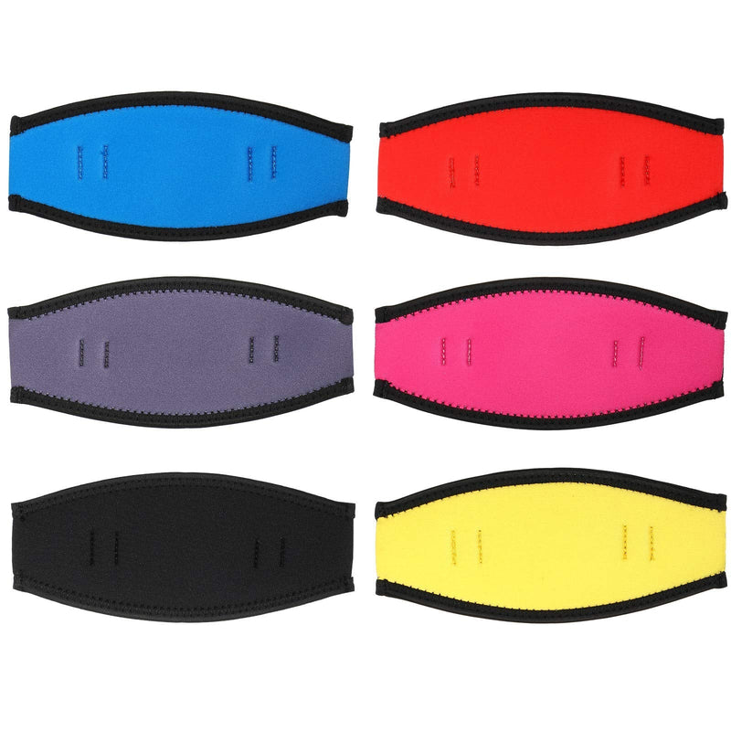 6 Pieces Swimming Mask Strap Cover Diving Strap Cover Waterproof Neoprene Mask Strap for Dive and Snorkel Masks - BeesActive Australia