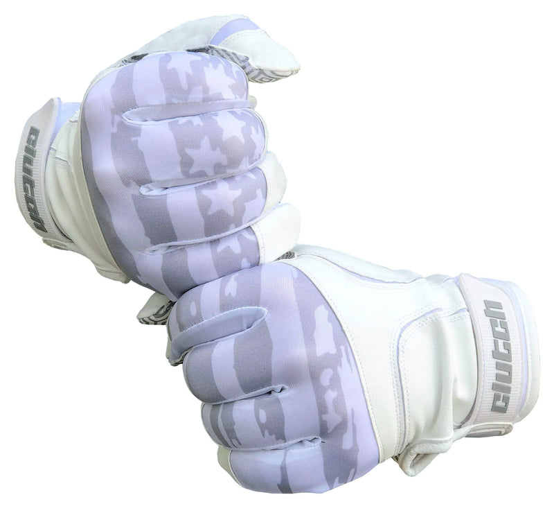 Clutch Sports Apparel Baseball and Softball Batting Gloves Whiteout American Flag Small - BeesActive Australia