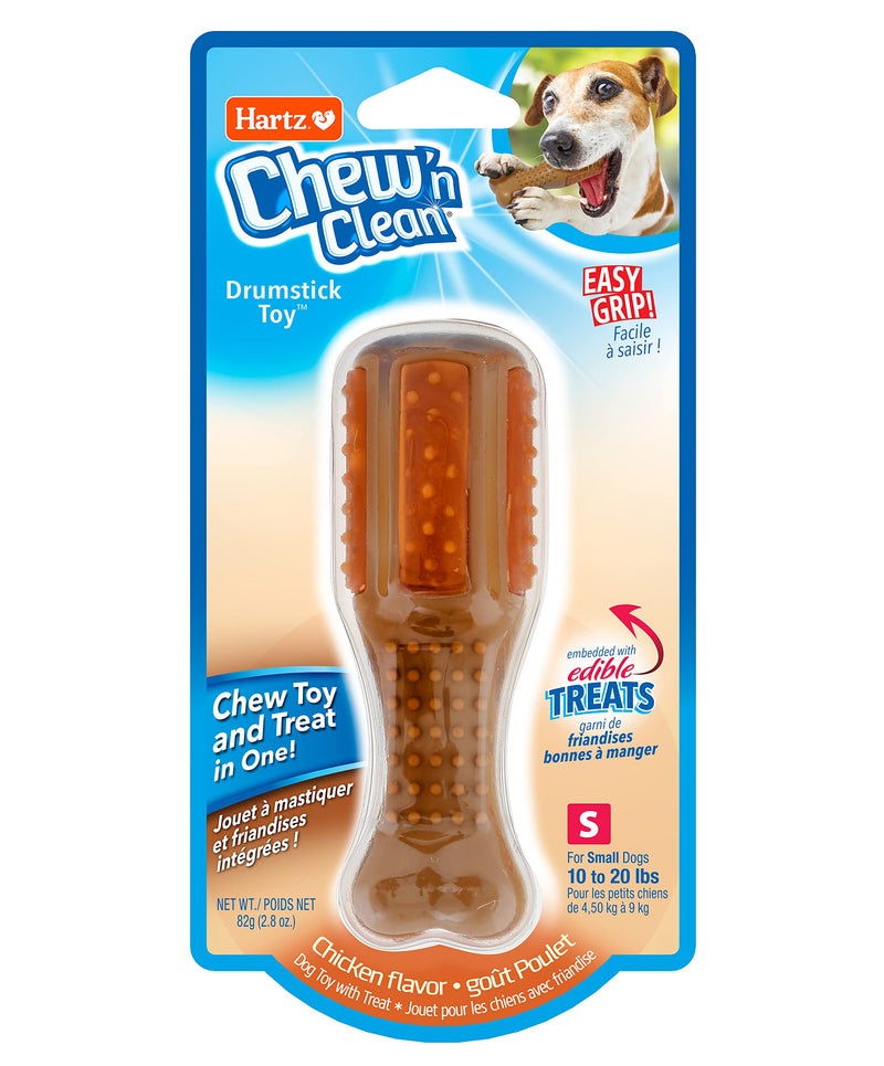 Hartz Chew 'n Clean Drumstick Dog Toy, Chicken Flavored Dog Chew Toy and Treat for Moderate Chewers Small - BeesActive Australia