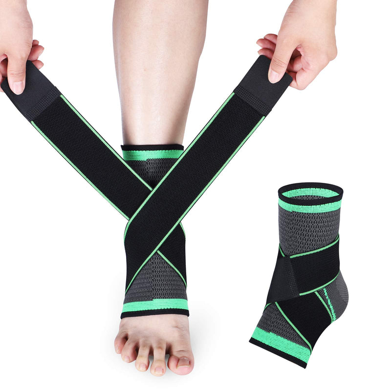 Ankle Support Brace, Adjustable Compression Ankle Support, for Men Women Achilles Tendon Support and Plantar Fasciitis, Stabilize Ligaments, Eases Pain Swelling and Sprained Ankle Pain (Large) Large - BeesActive Australia