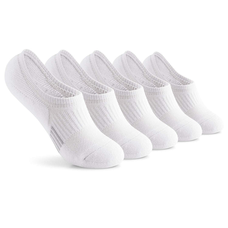 Gonii Womens No Show Socks Athletic Ankle Socks Cushioned Running Low Cut 5-8 Pairs 5 Pairs White 8-10 - BeesActive Australia