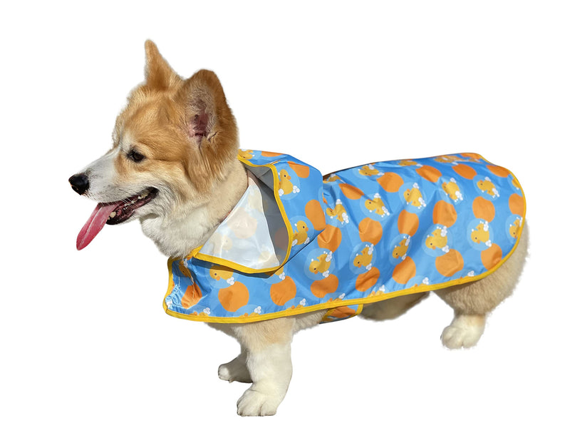 Pooch & Paws Hooded Dog Raincoat Poncho Reflective Waterproof Adjustable Rain Jacket for Small Medium Large Dogs - BeesActive Australia
