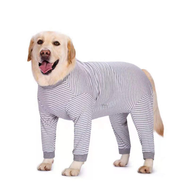 Yeapeeto Dog Onesie Surgery Recovery Suit for Large Medium Bodysuit Dogs Pajamas PJS Full Body for Shedding, Prevent Licking, Wound Protection, Cone Alternative 4X-Large (Pack of 1) Grey - BeesActive Australia