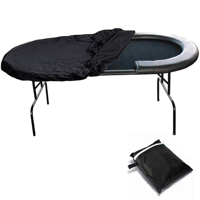 Ucare Poker Table Cover 420D Oxford Waterproof Poker Table Cloth Dust Protective Covers for Oval Shaped Poker Tables, with Adjustment String Hems - BeesActive Australia