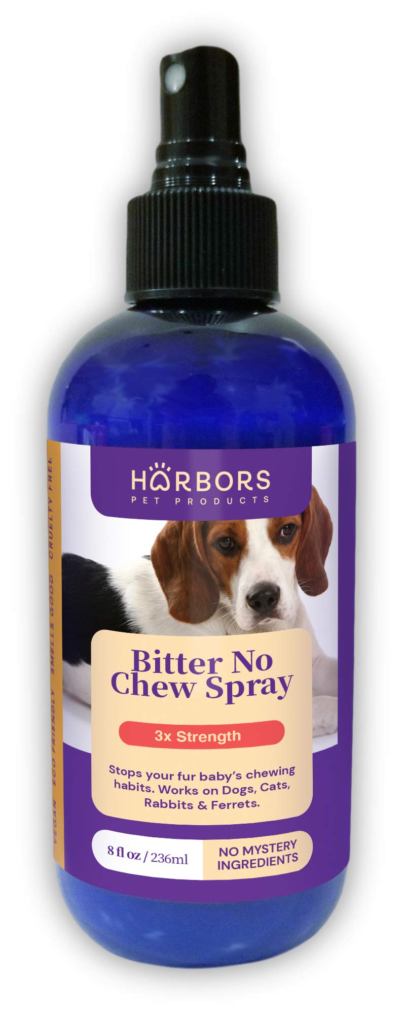 Harbor's Bitter No Chew Spray | 3 X Strength Chewing Deterrent Spray | Anti Chew Behavior Training Aid | Stops Destructive Chewing and Licking of Shoes, Bandages, Paws, Fur & Furniture | Made in USA - BeesActive Australia