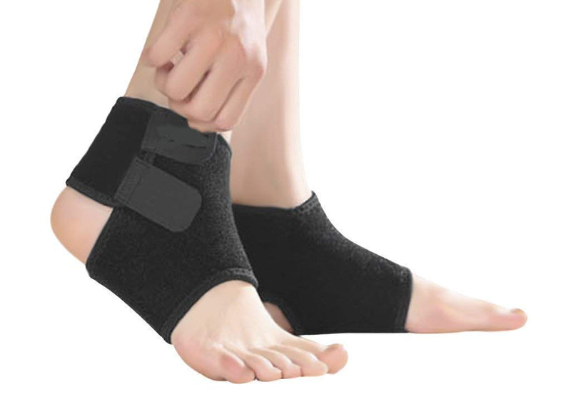 Kids Children Compression Ankle Brace Support Sleeve Adjustable Foot Stabilizer Ankle Guard Pads for Arthritic Pain Relief & Injury Rehabilitation, Elastic Ankle Protector for Sports, 1 Pair black kid US 12-4 - BeesActive Australia