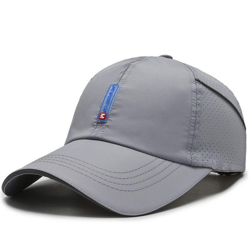 Croogo Quick Dry Sports Hat UPF 50+ Baseball Cap Embroidered Lightweight Outdoor UV Protection Sun Hats for Men Women Cp18-n-light Gray - BeesActive Australia