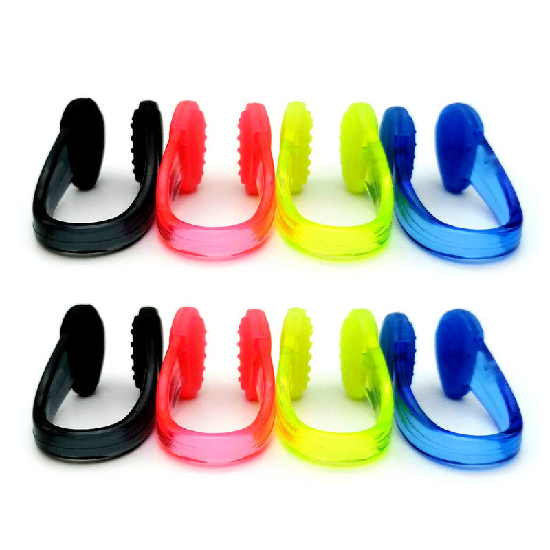 Zooshine 8PCS Waterproof Non-Slip Swimming Nose Clips Dotted Surface Pool Nose Plug for Kids Adults Protect Your Nose in Water Sports - BeesActive Australia