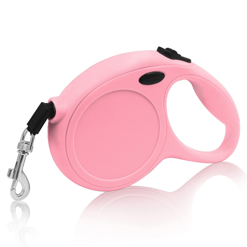Automatic Retractable Dog Leash,16-Foot Upgraded Version Buckle Lock,360° Tangle Free,One-Hand Brake, Pause, Lock Suitable for Small and Medium Sized Dogs Pink - BeesActive Australia