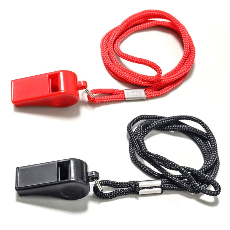XXINMOH Whistle with Lanyard for Coaches, Referees, Training, Outdoor Camping Accessories,Dog Whistle, Emergency Survival.Sporting Goods Whistle That Children can Also use (3pcs) Red Black - BeesActive Australia