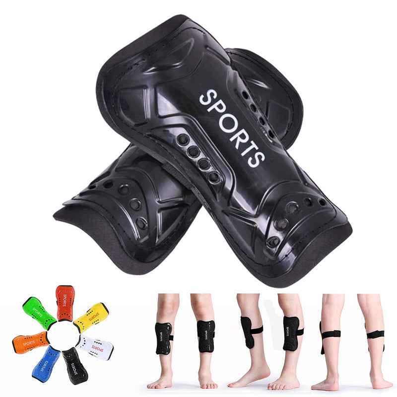 Ralleyfun Youth Soccer Shin Guards for Kids Child Calf Protective Gear Soccer Equipment Soccer Shin Pads Calf Sleeves Protection for Boys Girls Kids Youth Toddler Children Teenagers Adult Black M 3'10 - 4'7 - BeesActive Australia