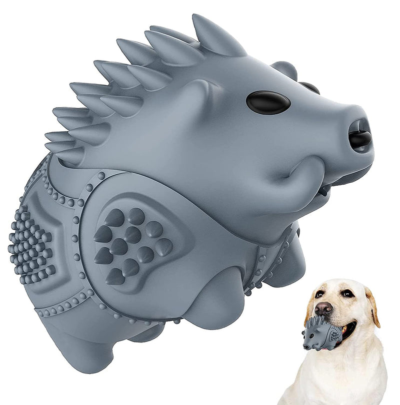 Homipooty Dog Chew Toys for Aggressive Chewers,Large Medium Breed Dog Teeth Grinding Toys Indestructible Dog Squeak Toys Relieve for Dogs Anxiet ,Natural Rubber,Milk Flavor Gray - BeesActive Australia