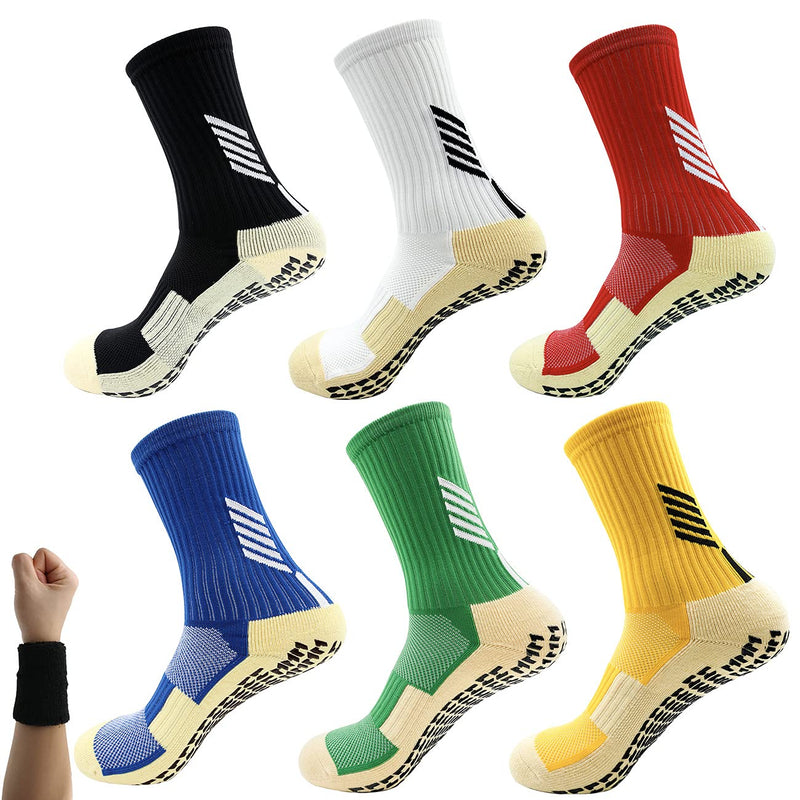 Tinymori Kids Socks Anti Slip Boys Girls Football Sports Socks for Age 6-11 Fluorescence - BeesActive Australia