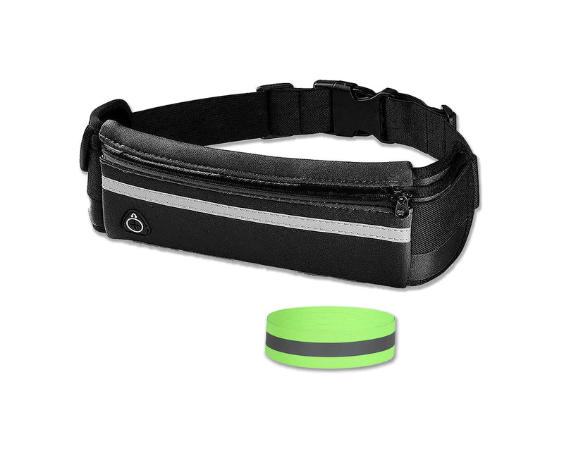 Running Belt for Women & Men, Slim Fanny Pack Bounce Free Waist Pack Waterproof for Jogging Gym Hiking, Fits Large Phone, with Headphone Port & Reflective Running Armband - BeesActive Australia