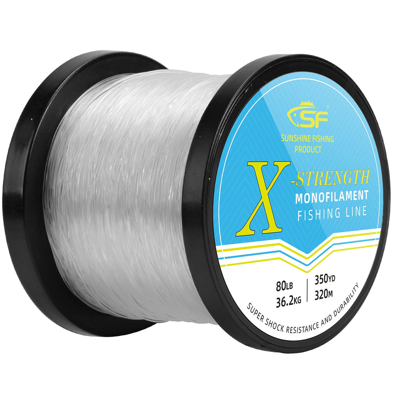 SF Monofilament Fishing Line with Spool Strong Mono Nylon Leader Line 8/10/12/15/20/25/30/40/50/60/80/100LB Clear/Green Fishing Wire Saltwater Freshwater for Hanging Decorations Sewing Craft Balloons 8LB/0.27mm/1700Yds - BeesActive Australia