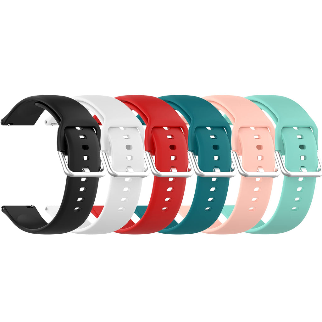 6-Pack Band Compatible with NiceFuse W3 Smart Watch Silicone Wristband, Waterproof Bracelet Replacement Strap for NiceFuse W3 - BeesActive Australia