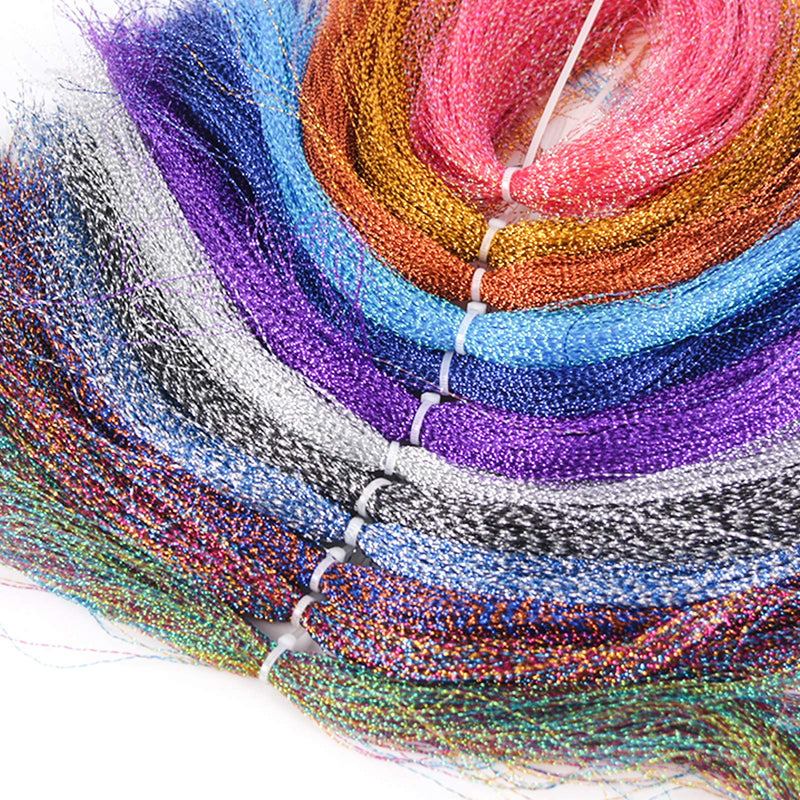 M MAXIMUMCATCH Maxcatch Crystal Flash Fly Tying Materials Flashabou Tinsel Fishing Flies Making Kit 12 Colors Set B - BeesActive Australia