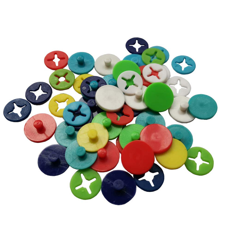 Mewuthede Running Bib Buckles, 30 PCS Race Marathon Number Buckles Fasteners Holders Running Bib Fixing Clips, Mixed Colors - BeesActive Australia