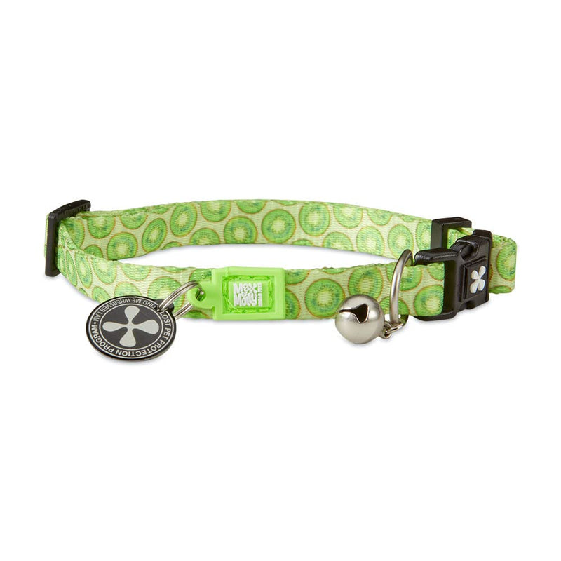 Max & Molly Classic Adjustable Smart ID Fashion Cat Collar with Safety Bell and Breakaway Buckle Kiwis - BeesActive Australia