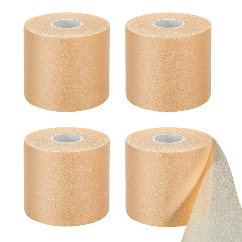 4 Pieces Foam Underwrap Athletic Foam Tape Sports Pre Wrap Athletic Tape for Ankles Wrists Hands and Knees(Beige,2.75 Inches x 30 Yards) Beige 2.75 Inch x 30 Yards - BeesActive Australia