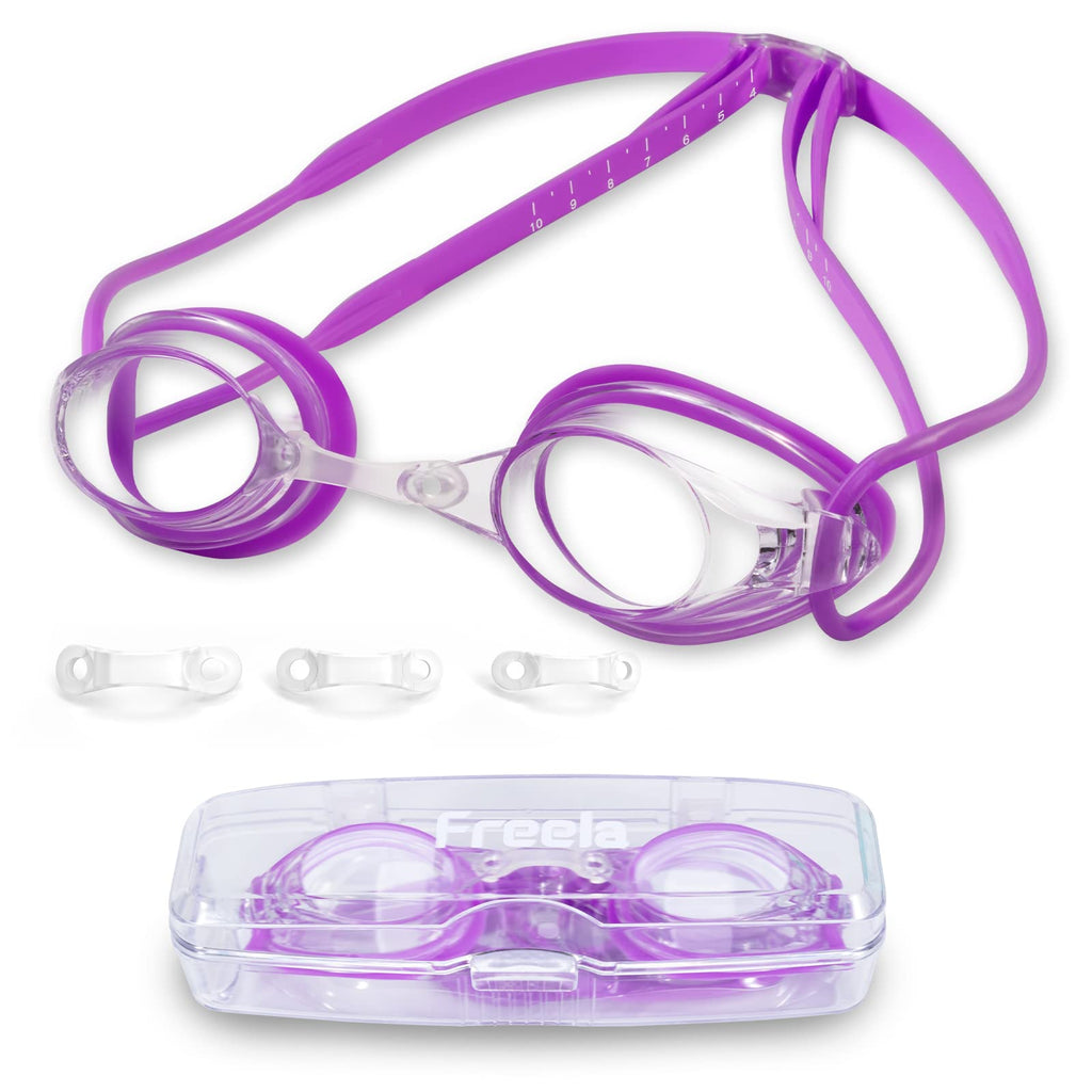 Freela Swim Goggles, Goggles Swimming Adult for Men Women Youth, Anti Fog, No Leaking Swimming Goggles for Race, Lab Swimming Purple - BeesActive Australia