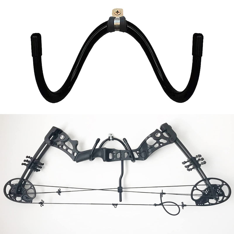 Pmsanzay Bow Wall Storage Display Rack Bow Hanger Hooks Wall Holder Wall Mount Storage and Display Your Bow - Rubber Protection, no Scratches - Hold up to 20 Lbs - No Bow - BeesActive Australia