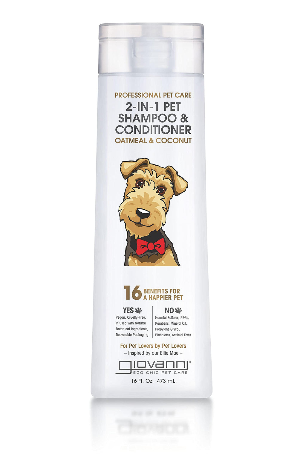 GIOVANNI Professional 2-in-1 Pet Shampoo & Conditioner, 16 oz. – for Dogs & Cats, Oatmeal & Coconut, Helps Neutralize Odors, Deeply Cleanses, Silkens, Helps Neutralize Odors, Controls Static - BeesActive Australia