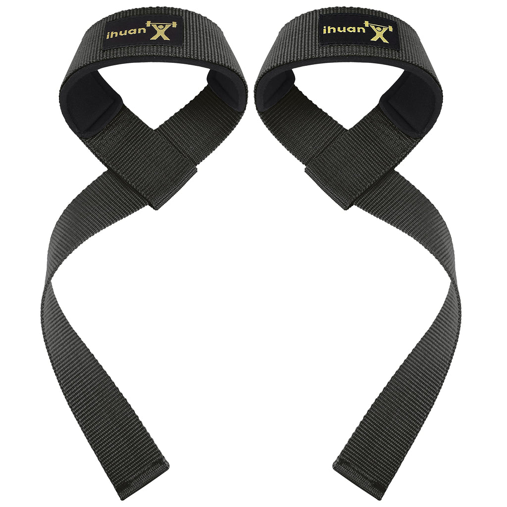 ihuan Wrist Straps for Weight Lifting - 21'' Lifting Straps for Weightlifting | Gym Wrist Wraps with Extra Hand Grips Support for Strength Training | Bodybuilding | Deadlifting - BeesActive Australia