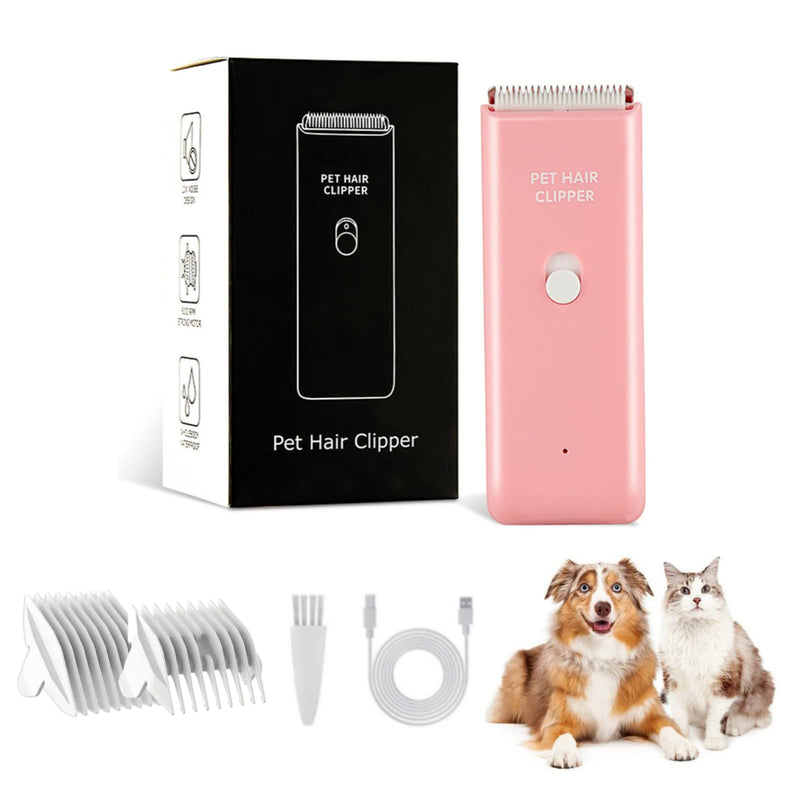 Founouly Home Professional Dog Grooming Kit Clipper Low Noise USB Rechargeable for Dog Cat Ap005-pink - BeesActive Australia
