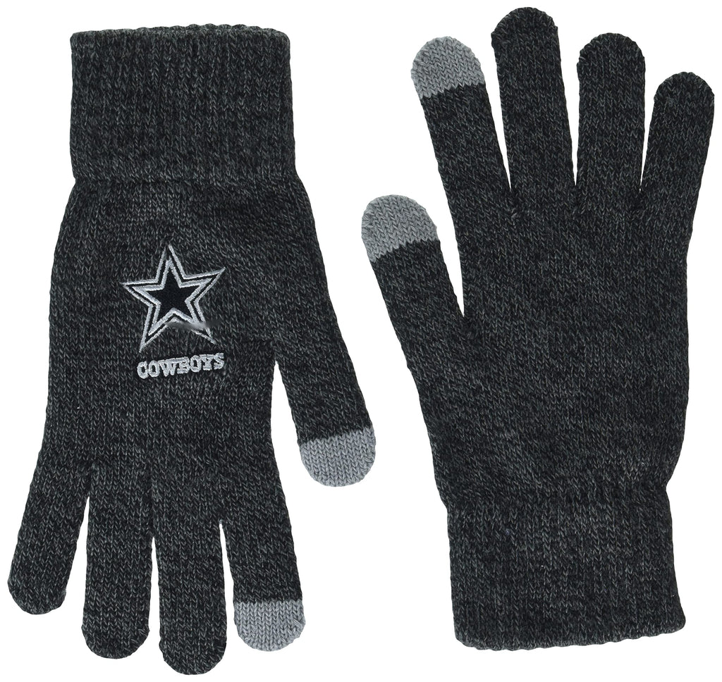 FOCO NFL womens Charcoal Gray Gloves Dallas Cowboys One Size - BeesActive Australia