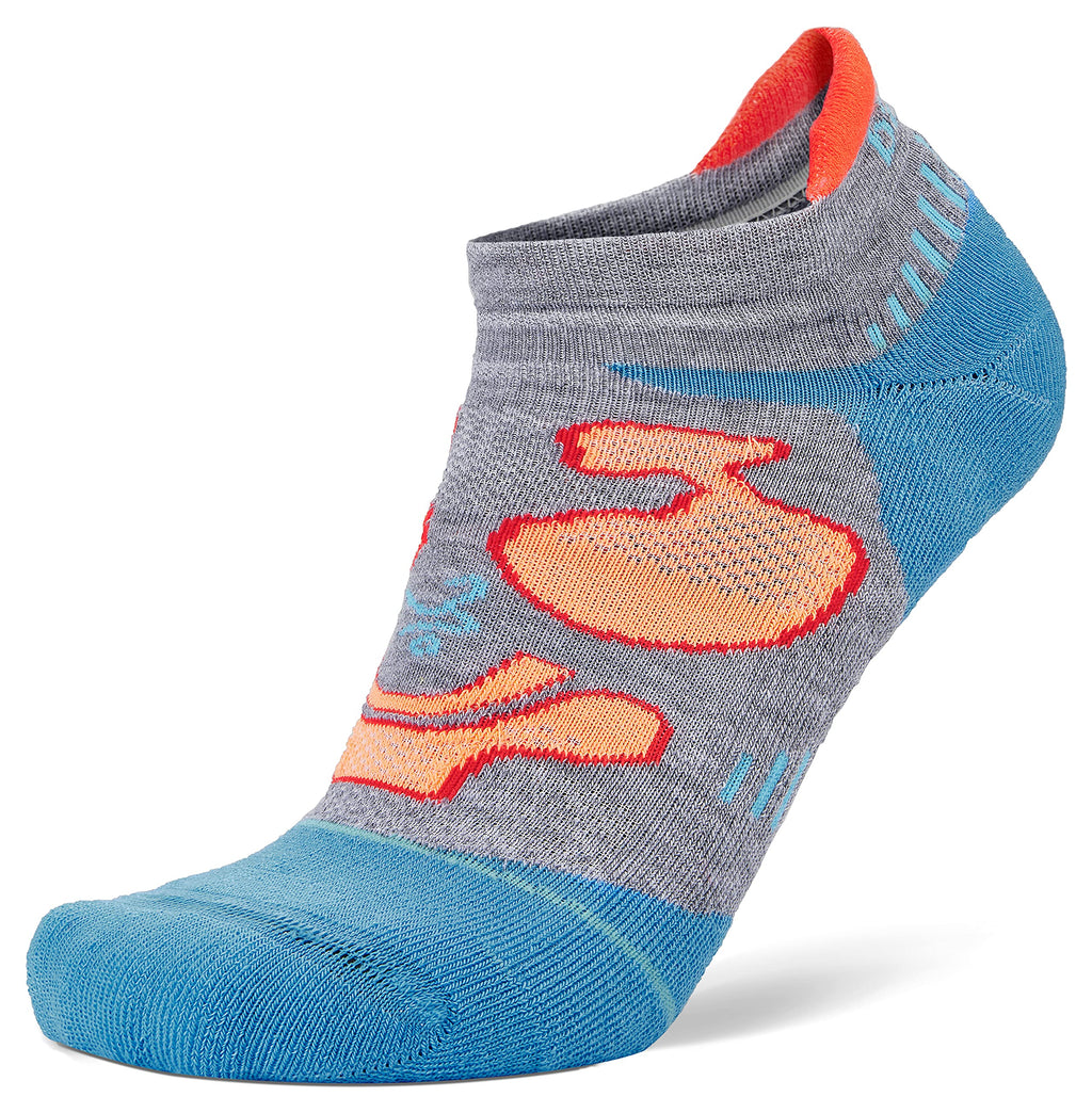 Balega Women's Enduro V-Tech No Show Socks (1 Pair) Midgrey/Blue Small - BeesActive Australia