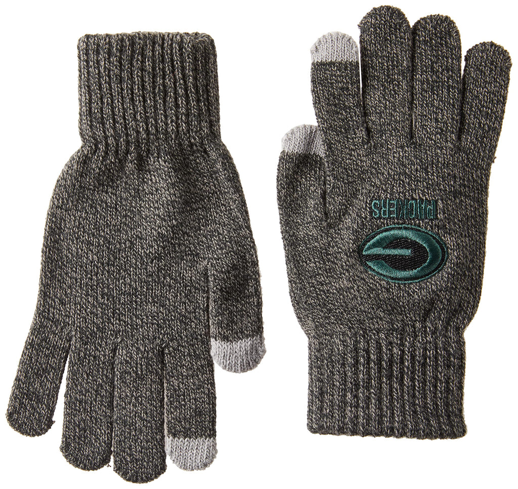 FOCO NFL Unisex Charcoal Gray Gloves Green Bay Packers One Size - BeesActive Australia