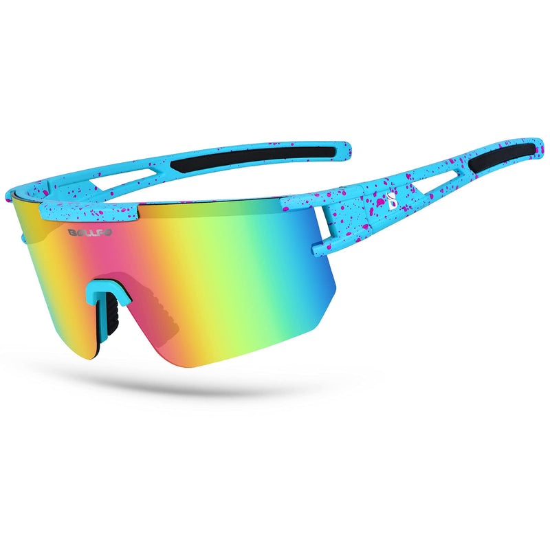BOLLFO Cycling Sunglasses, UV 400 Eye Protection Polarized Eyewear for Men Women Colorful Lens - BeesActive Australia