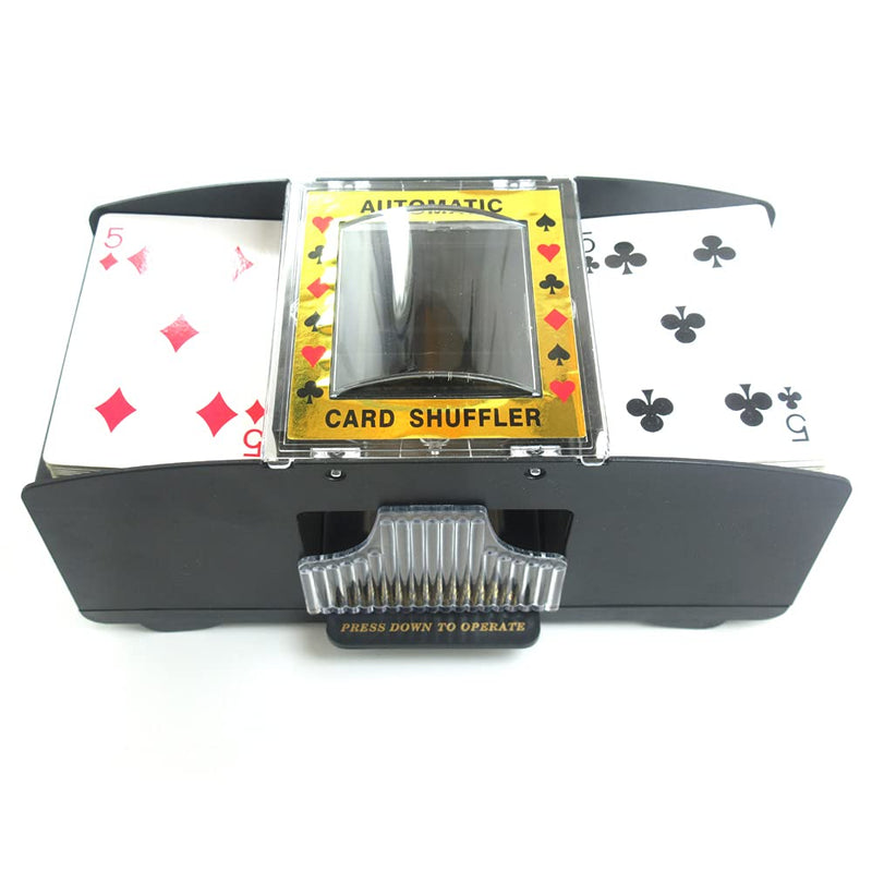 Leather&Arts Automatic Card Shuffler 1-2 Decks Poker Shuffles Machine Card Mixer for Card Games - BeesActive Australia