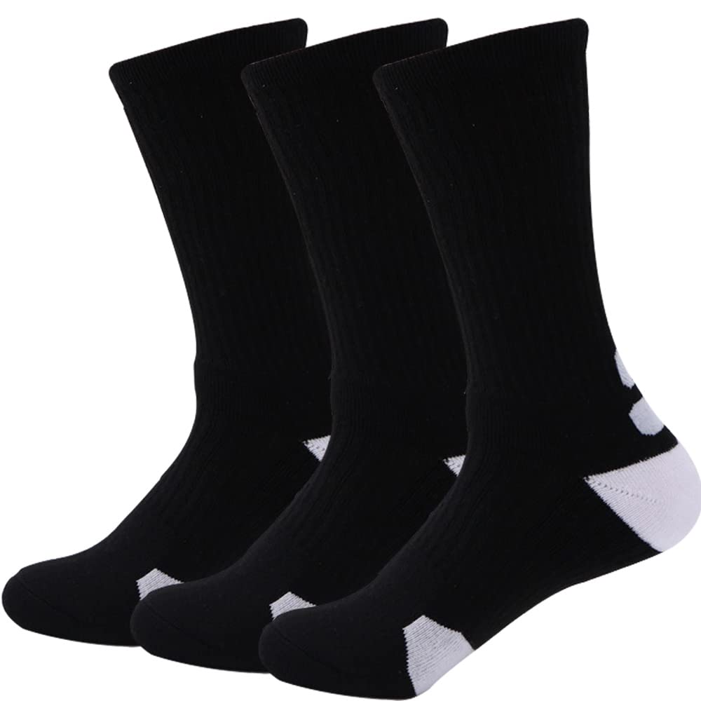 3 Pack Cycling Socks Mens Mountain Bike Socks, Winter Cycling Socks, Black, White, Grey Cycling Socks Fit Us Size 4 To 6.5 - BeesActive Australia